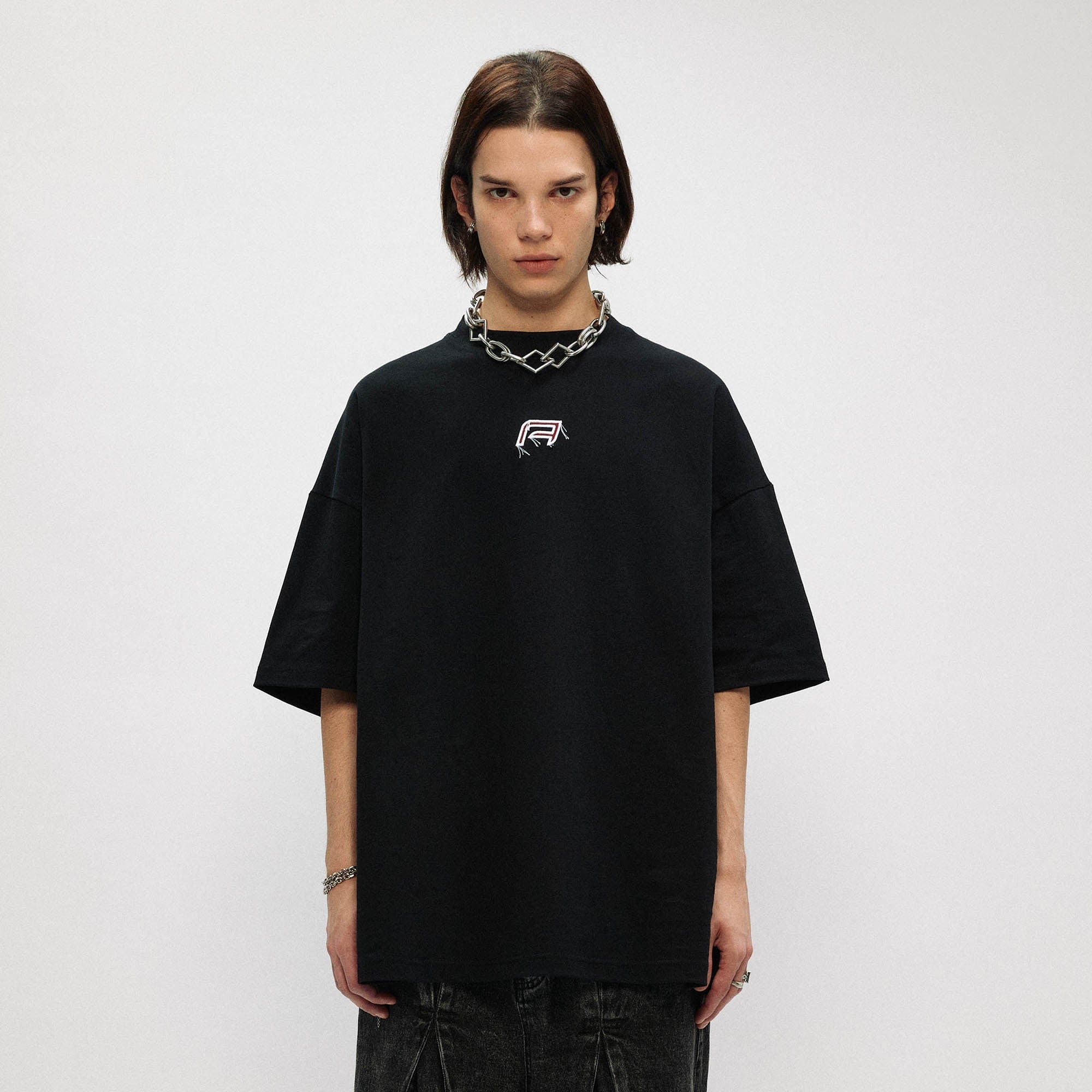 OVDY Wing Embroidered Patch Oversized T-Shirt