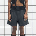 455EMBLE Layered Boxing PU Shorts
