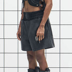 455EMBLE Layered Boxing PU Shorts
