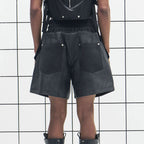 455EMBLE Layered Boxing PU Shorts