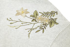 BONELESS Floral Embroidered Fleece-Lined Hoodie