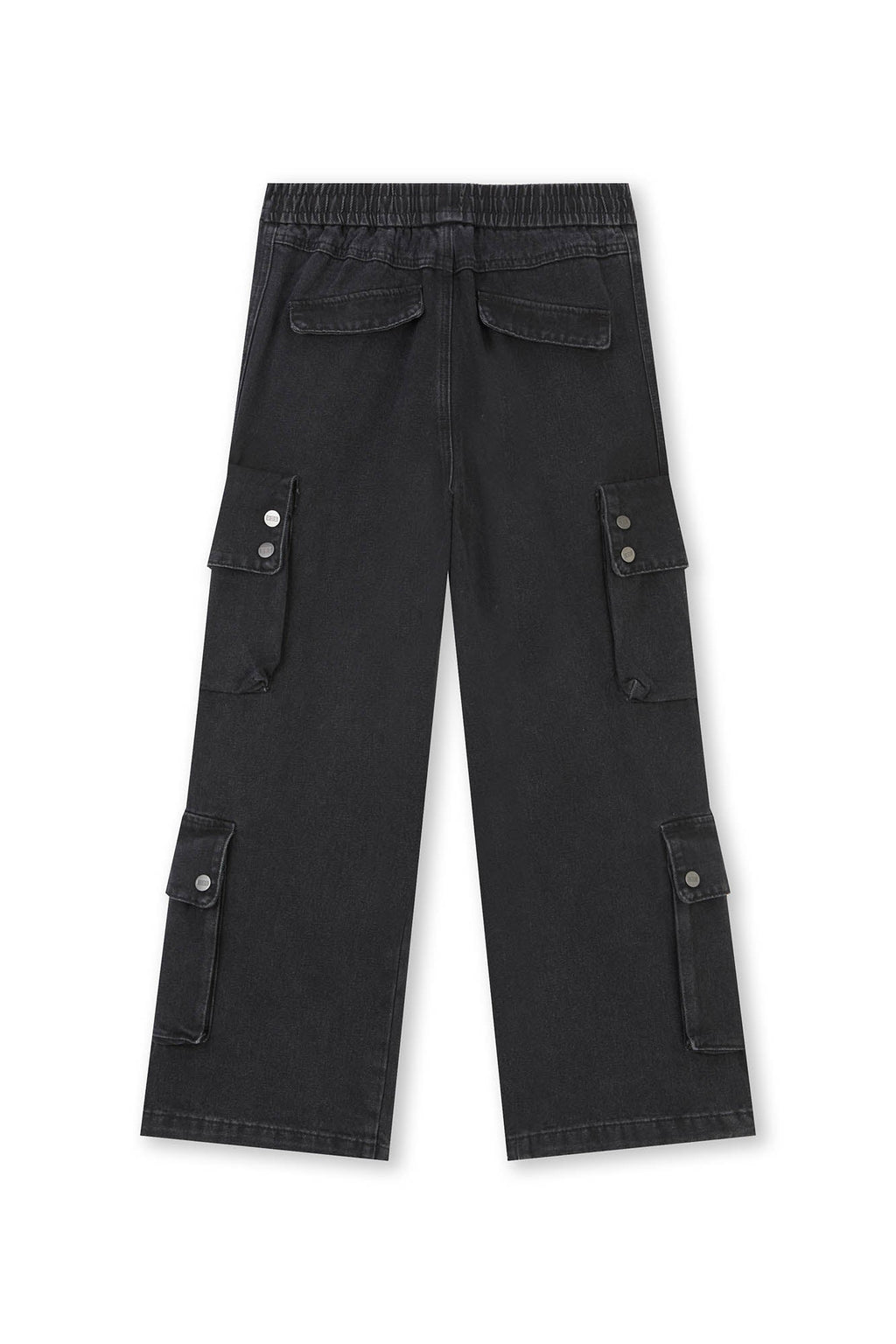 BONELESS Distressed Multi-Pocket Drawstring Cargo Jeans