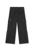 BONELESS Distressed Multi-Pocket Drawstring Cargo Jeans