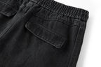 BONELESS Distressed Multi-Pocket Drawstring Cargo Jeans