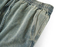 BONELESS Distressed Multi-Pocket Drawstring Cargo Jeans