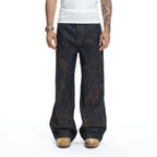 DND4DES Embroidered Snake Double Knee Jeans