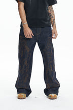DND4DES Embroidered Snake Double Knee Jeans