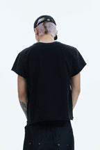 DND4DES Punk Fanged Lips Distressed Tee