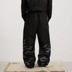 DND4DES Studded Tiger Stripe Baggy Jeans