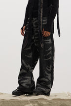 DND4DES Studded Tiger Stripe Baggy Jeans