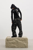 DND4DES Studded Tiger Stripe Baggy Jeans