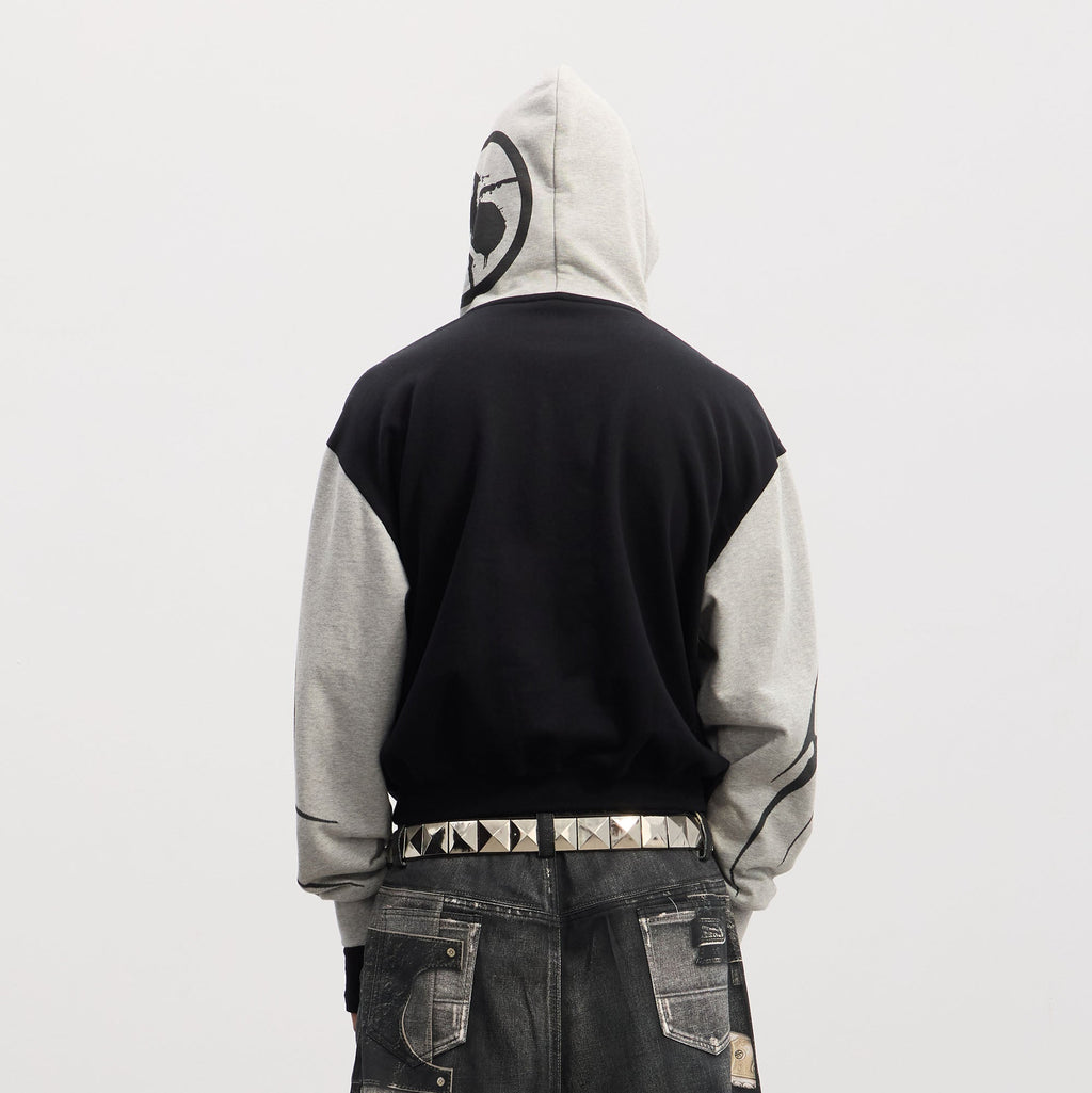 DND4DES Rockstar Full-Print Contrast Hoodie