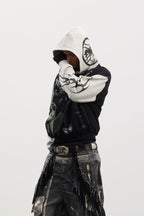 DND4DES Rockstar Full-Print Contrast Hoodie
