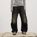 DND4DES Washed Button-Up Balloon-Leg Jeans