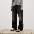 DND4DES Washed Button-Up Balloon-Leg Jeans