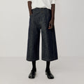 OPICLOTH Essential Stitched Cropped Raw Jeans