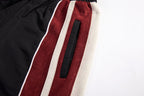 ERROR CODE ROBOT Diagonal Stripe Suede Track Pants