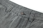 BONELESS Washed Sprinkle Pleated Knee Cargo Jeans