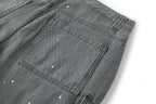 BONELESS Washed Sprinkle Pleated Knee Cargo Jeans