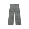 BONELESS Washed Sprinkle Pleated Knee Cargo Jeans