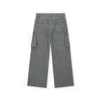 BONELESS Washed Sprinkle Pleated Knee Cargo Jeans