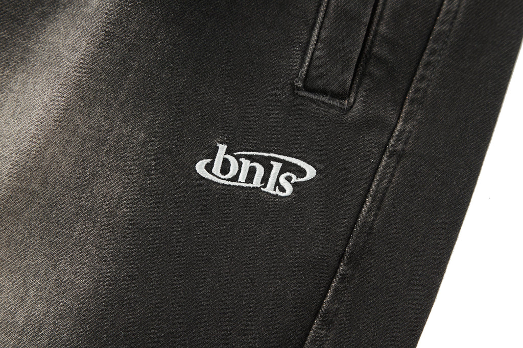 BONELESS Washed Embroidered LOGO Drawstring Shorts