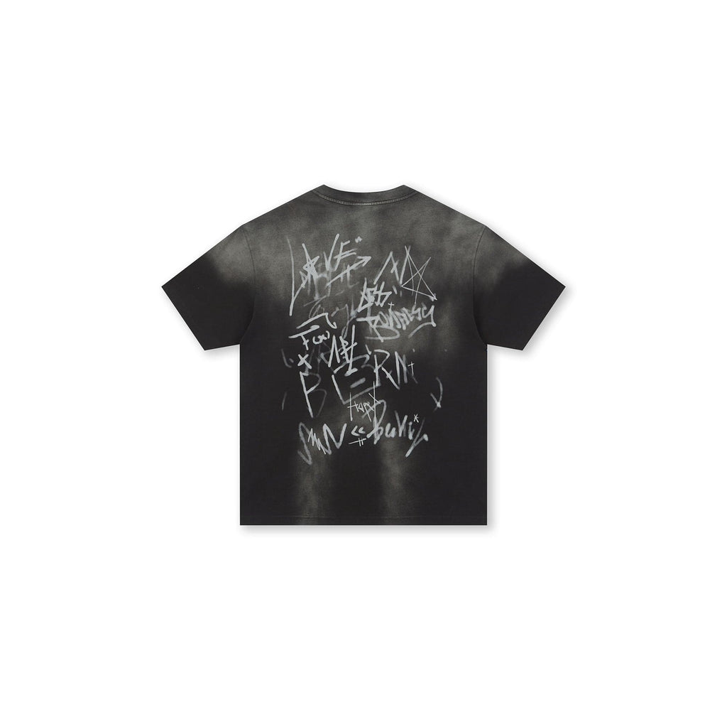 BONELESS Graffiti Distressed Washed T-Shirt