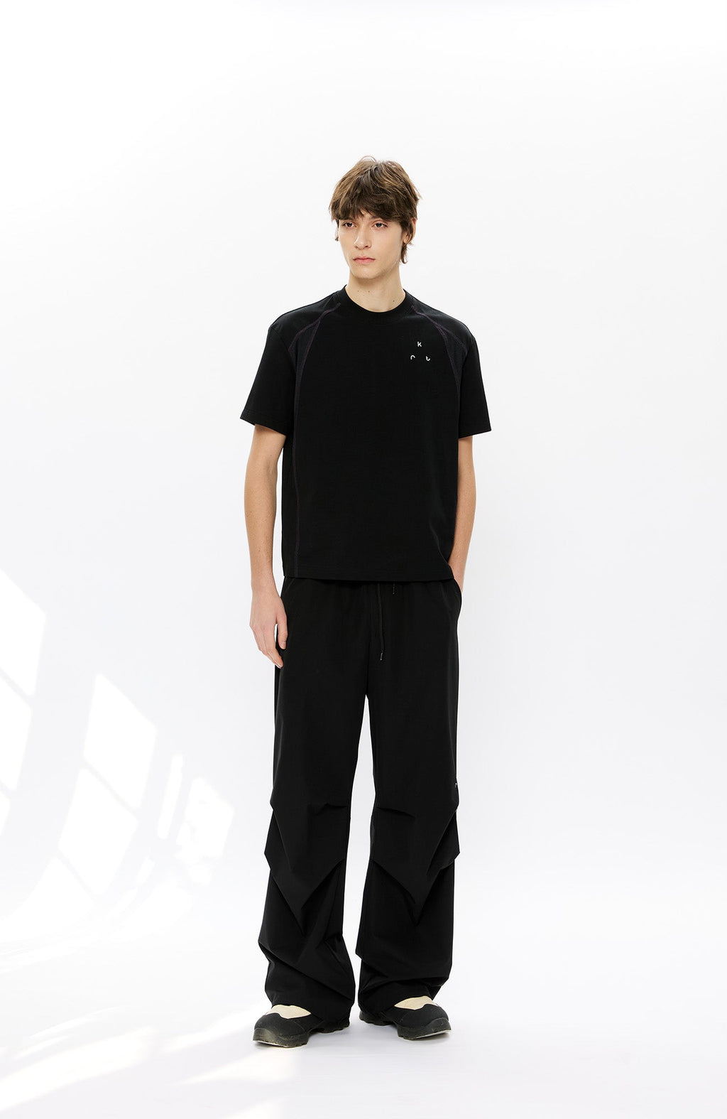 KREATE Contrast Saddle-Stitch Knit Tee