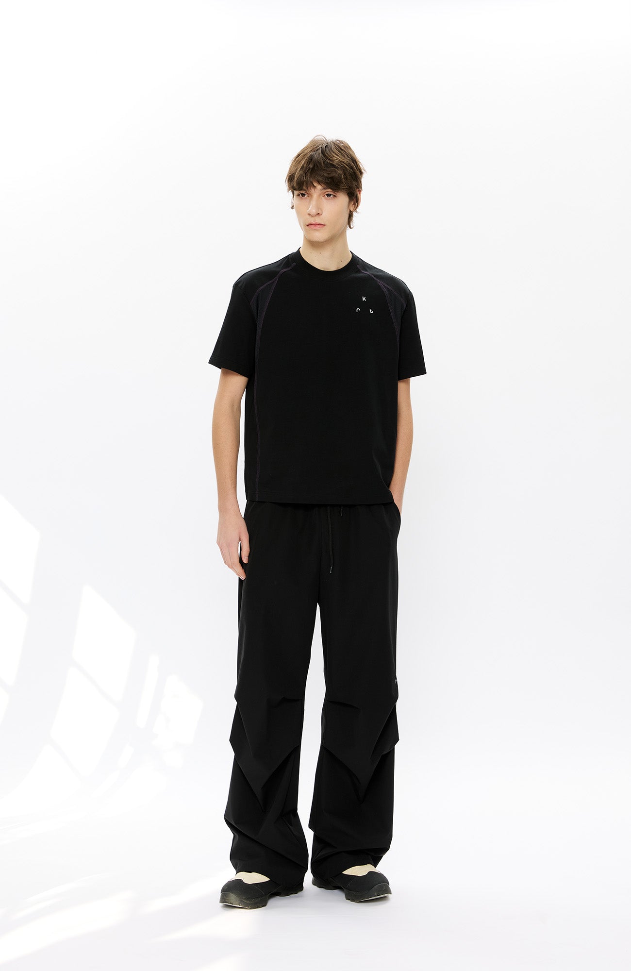 KREATE Contrast Saddle-Stitch Knit Tee