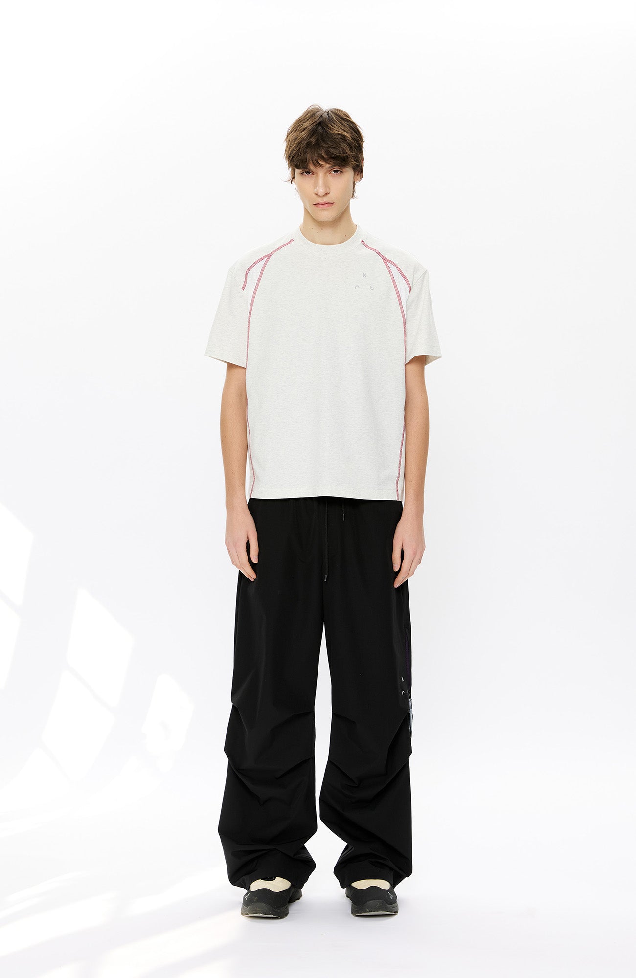 KREATE Contrast Saddle-Stitch Knit Tee