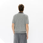 KREATE Retro Diamond-Knit Short Sleeve Polo