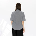 KREATE Layered-Collar Check Short Sleeve Shirt