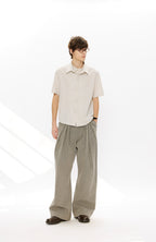KREATE Layered-Collar Check Short Sleeve Shirt
