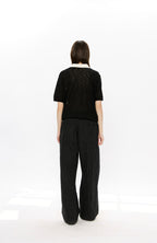 KREATE Retro Diamond-Knit Short Sleeve Polo