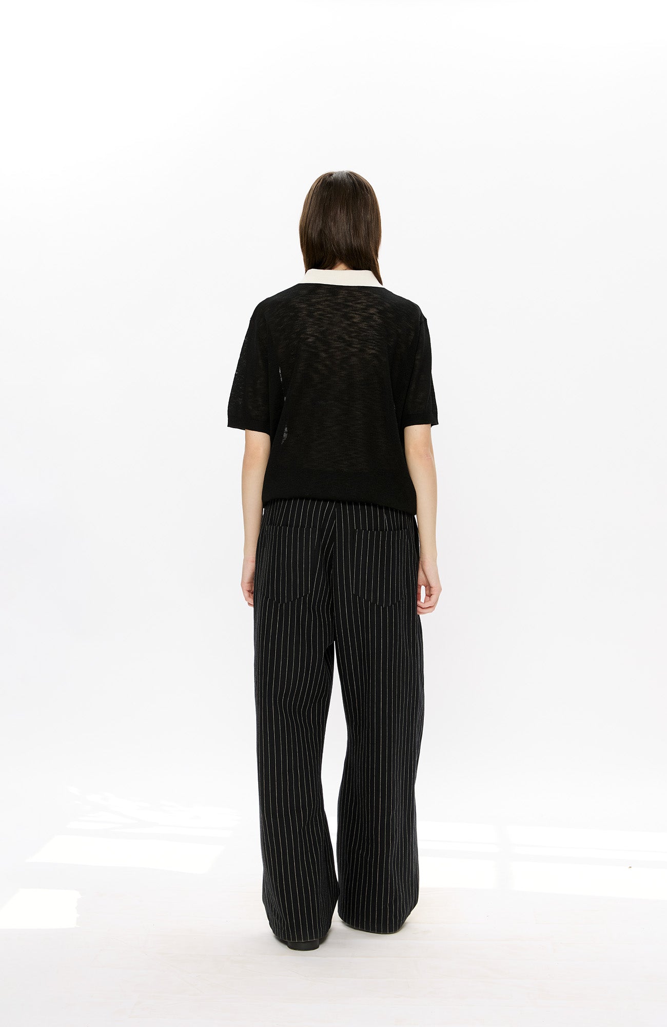 KREATE Retro Diamond-Knit Short Sleeve Polo