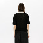 KREATE Retro Diamond-Knit Short Sleeve Polo