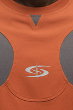 XIPHEVIL Curve Spliced Quick-Dry Sorona T-Shirt Orange