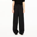 KREATE Floral Insert Slit Straight-Leg Trousers