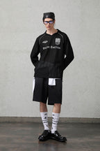 ORGANIC EMOTION Retro Sheer Striped Knit Raglan Jersey