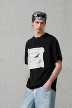 ORGANIC EMOTION Script Patchwork Sorona T-Shirt