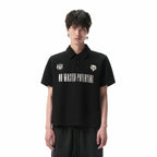 SAVAGEGROWTHWORLD No Wasted Potential Stripe-Back Polo T-Shirt