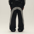 SAVAGEGROWTHWORLD Back-Arc Striped Graphic Track Pants