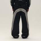 SAVAGEGROWTHWORLD Back-Arc Striped Graphic Track Pants