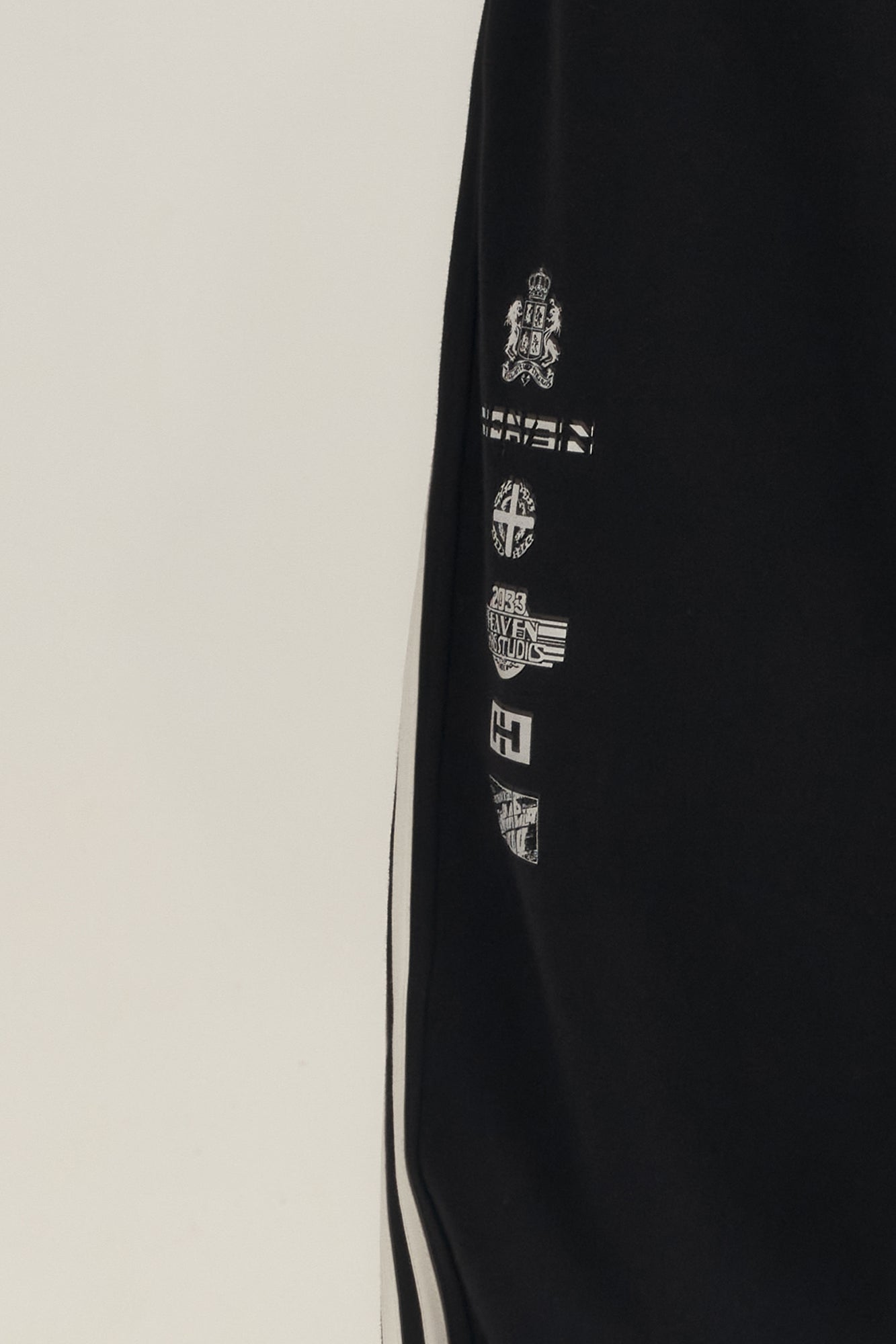 SAVAGEGROWTHWORLD Back-Arc Striped Graphic Track Pants