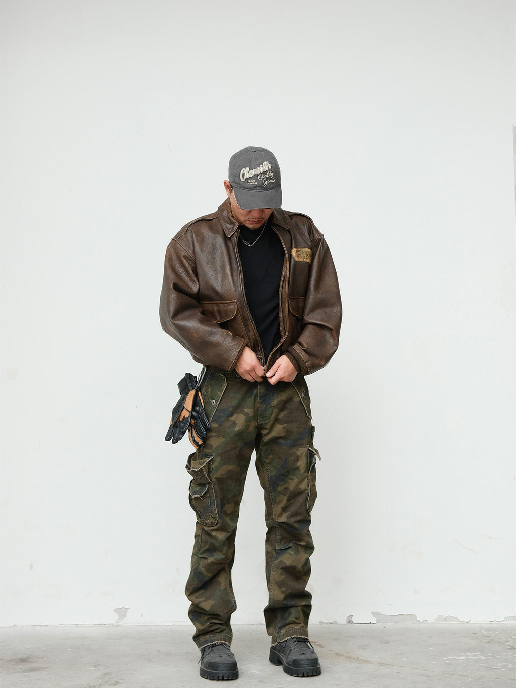 NEIGBORL Retro Multi-Pocket Camo Cargo Pants