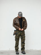 NEIGBORL Retro Multi-Pocket Camo Cargo Pants