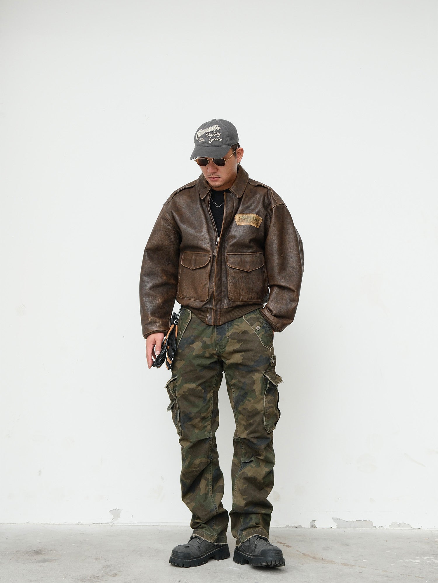NEIGBORL Retro Multi-Pocket Camo Cargo Pants