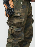 NEIGBORL Retro Multi-Pocket Camo Cargo Pants