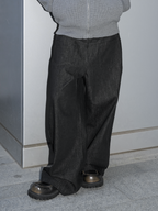 LABELROOM Washed Wide-Leg Raw Denim Pants