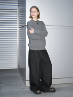 LABELROOM Washed Wide-Leg Raw Denim Pants